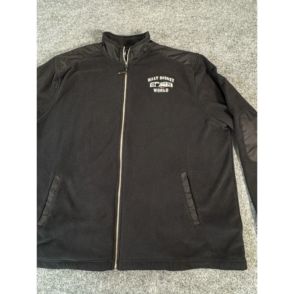Disney Parks Walt Disney World 1971 Mickey Men's XXL Black Fleece Jacket